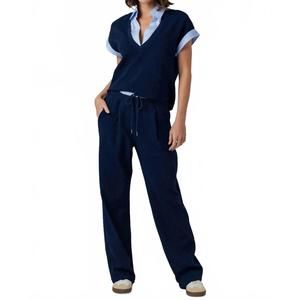 NEW SUNDAYS leonie straight pants in navy